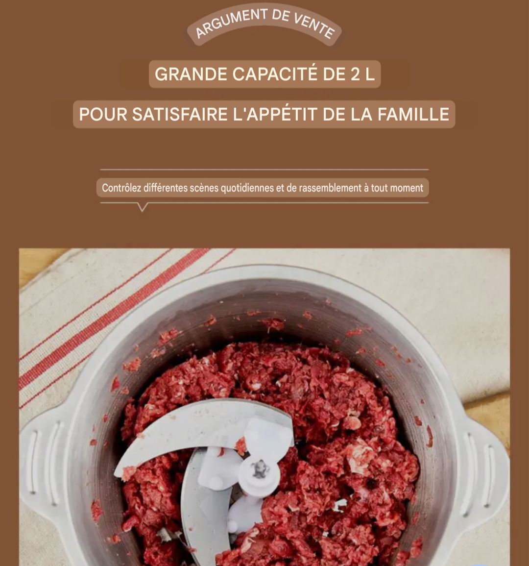 Hachoir multi-usage électronique