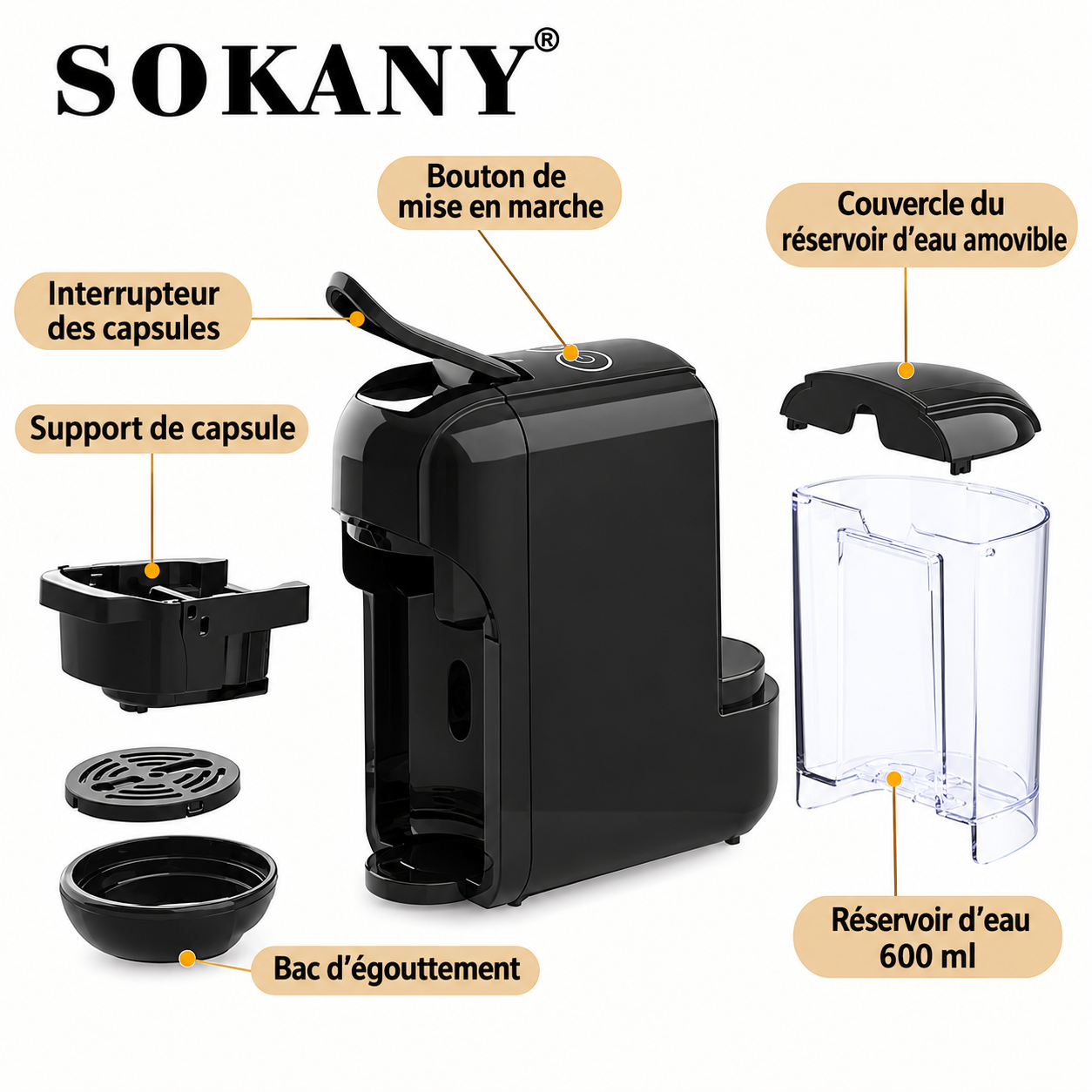 Machine à Café Multi-Capsules 4-en-1  – L'Expérience Café Ultime à la Maison