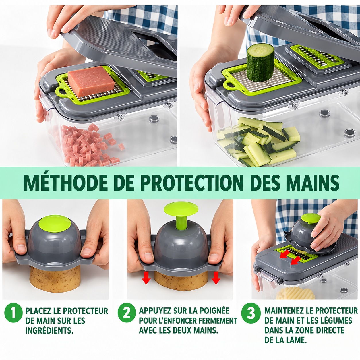 Coupe-Légumes Multifonction Pro (22 Pièces) – Préparez vos Repas 5x Plus Vite !