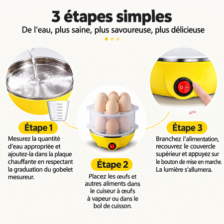 Cuiseur à Œufs Électrique – 7 Œufs Parfaits en Quelques Minutes