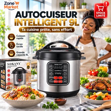 🎯 Autocuiseur Électrique Intelligent SOKANY  – Cuisinez vos Plats Préférés 3x Plus Vite !