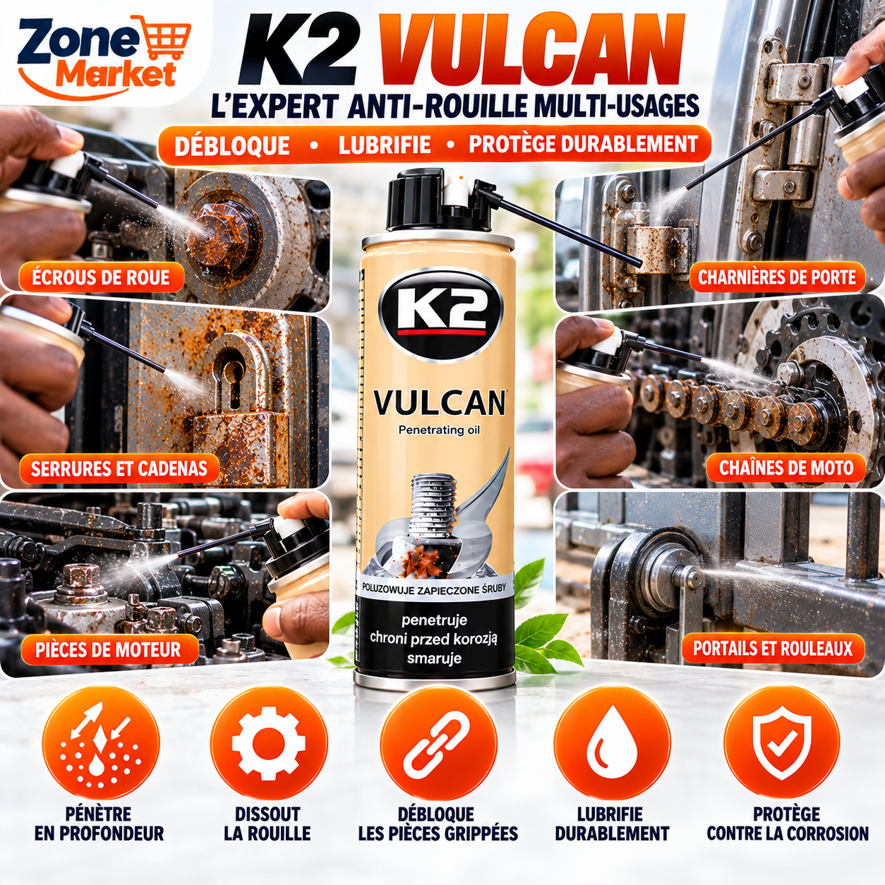 K2 Vulcan : Le spray qui débloque tout, même la rouille la plus têtue 🔩