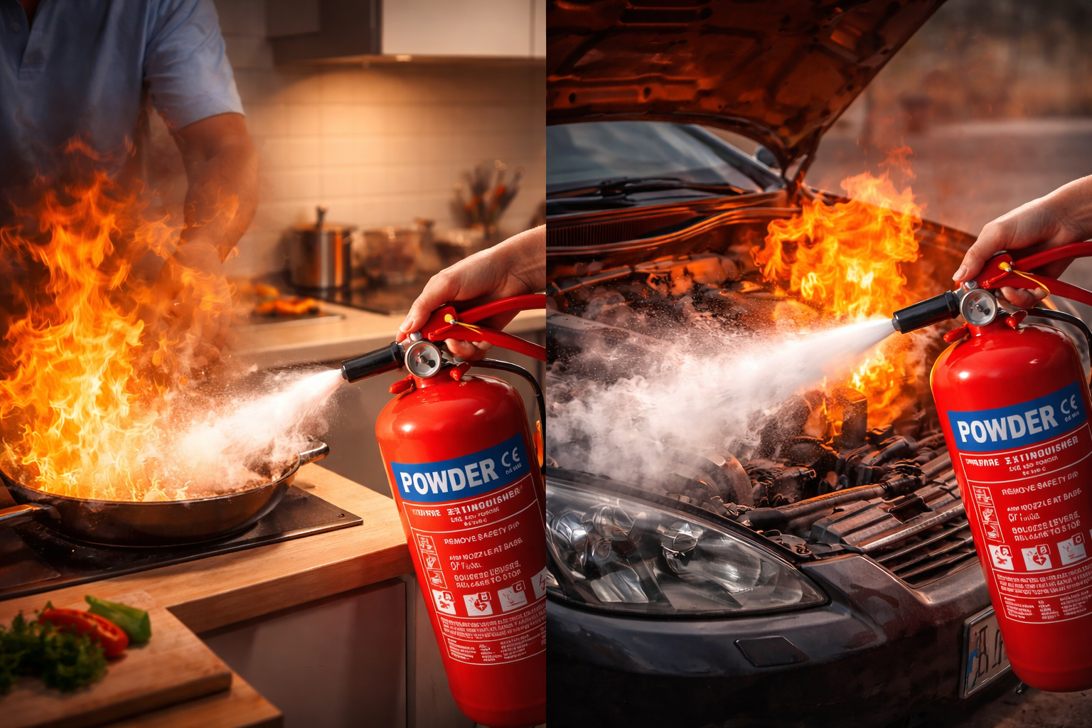 EXTINCTEUR CONTRE LES INCENDIES.