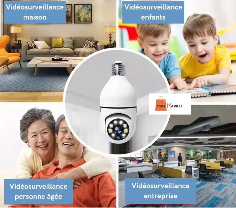 La caméra de surveillance intelligente rotative 360°