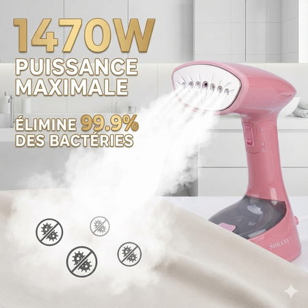 DÉFROISSEUR À VAPEUR AVEC DOUBLE MULTIFONCTION .