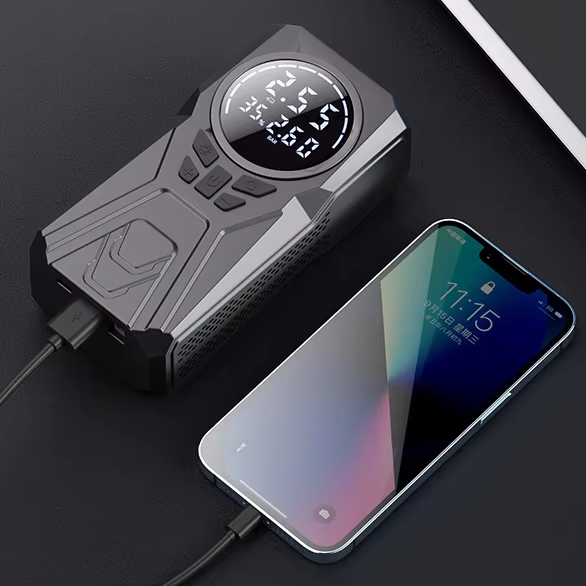 Booster de Batterie & Gonfleur Intelligent 2-en-1 – Le Sauveur des Chauffeurs Guinéens