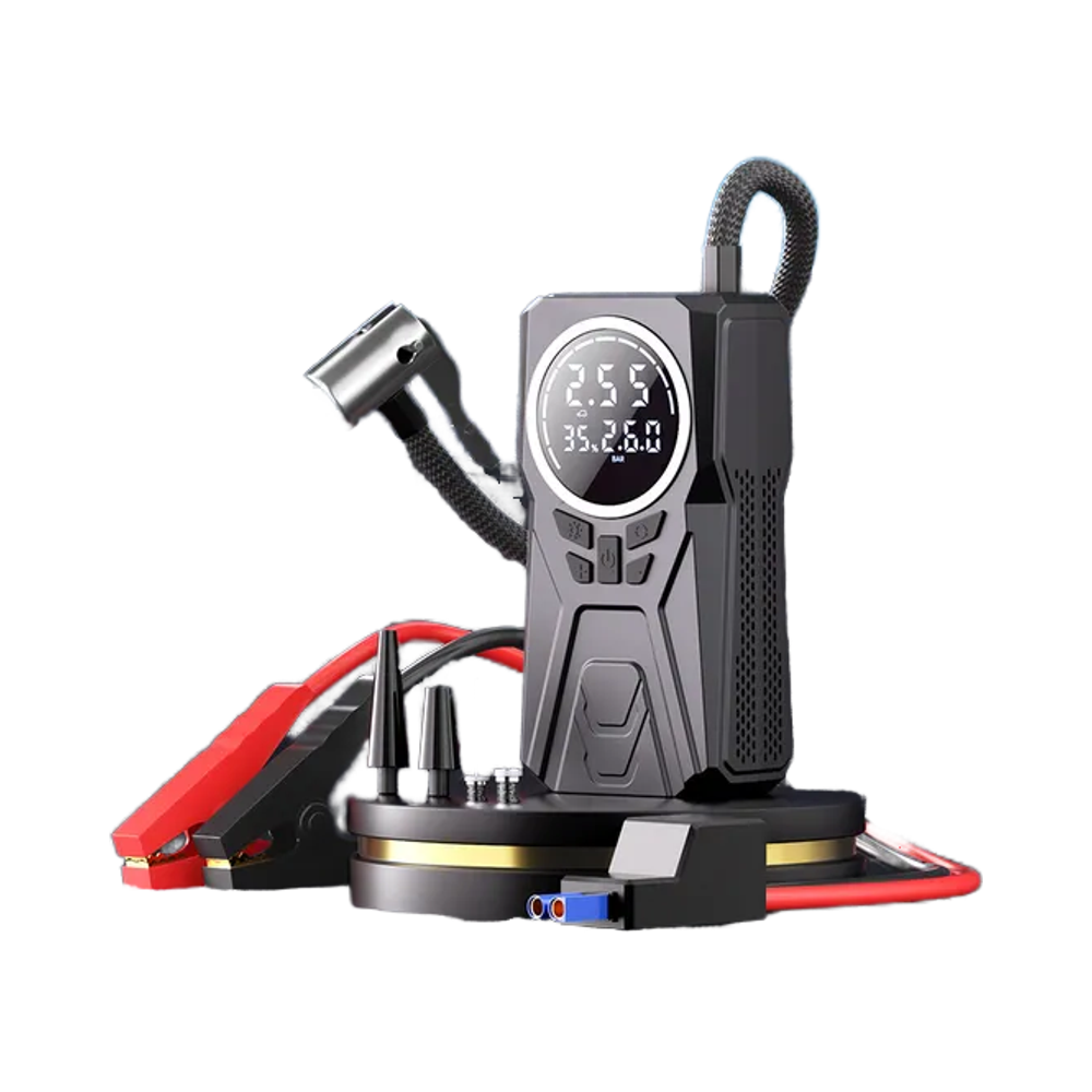 Booster de Batterie & Gonfleur Intelligent 2-en-1 – Le Sauveur des Chauffeurs Guinéens
