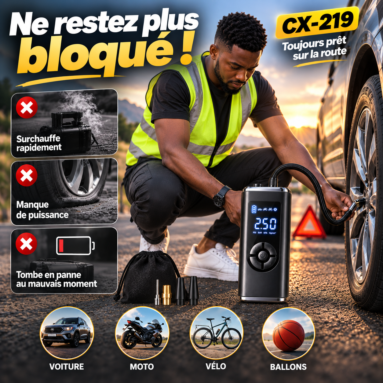 Compresseur Intelligent CX-219 : Votre Sécurité N'attend Pas.