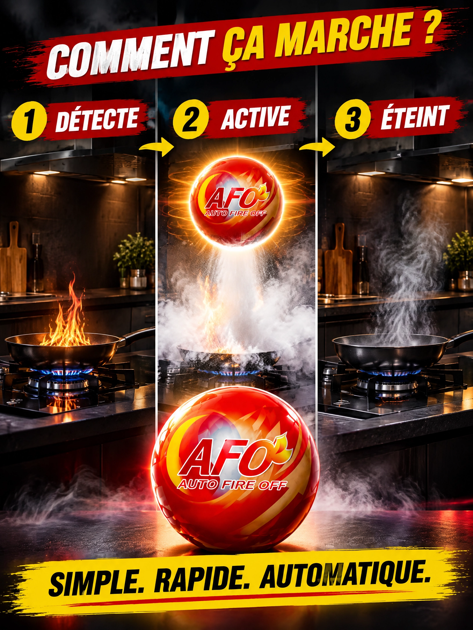 🔴 Boule Extinctrice Automatique Anti-Incendie – Protégez Votre Famille et Vos Biens 24h/24 !