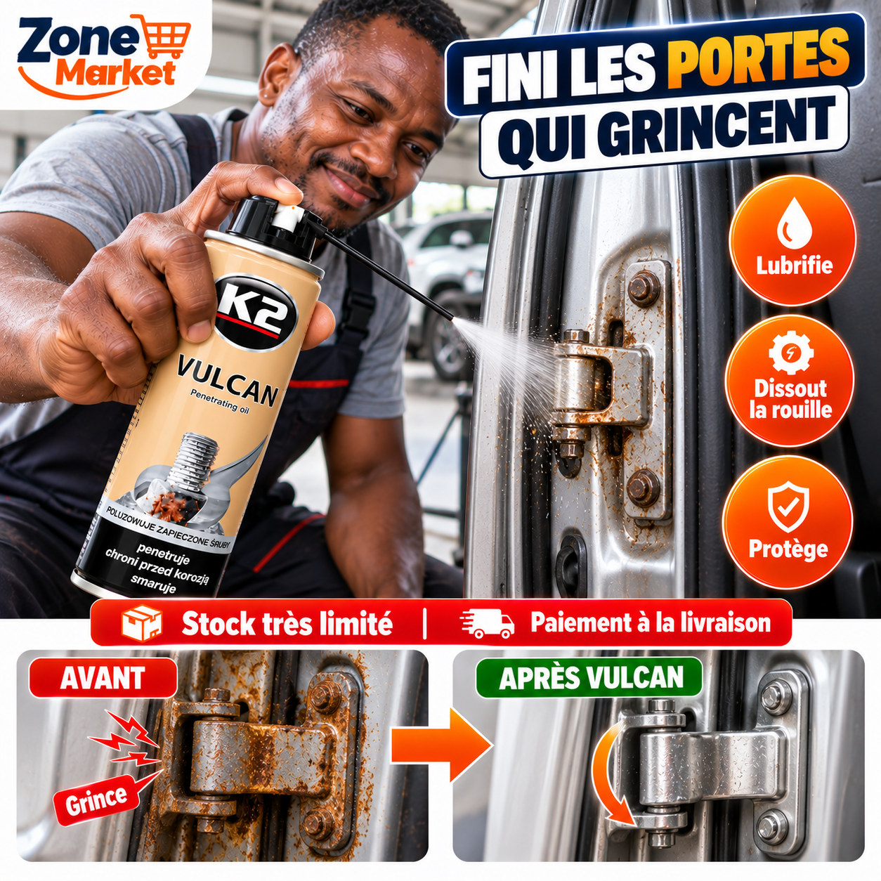 K2 Vulcan : Le spray qui débloque tout, même la rouille la plus têtue 🔩