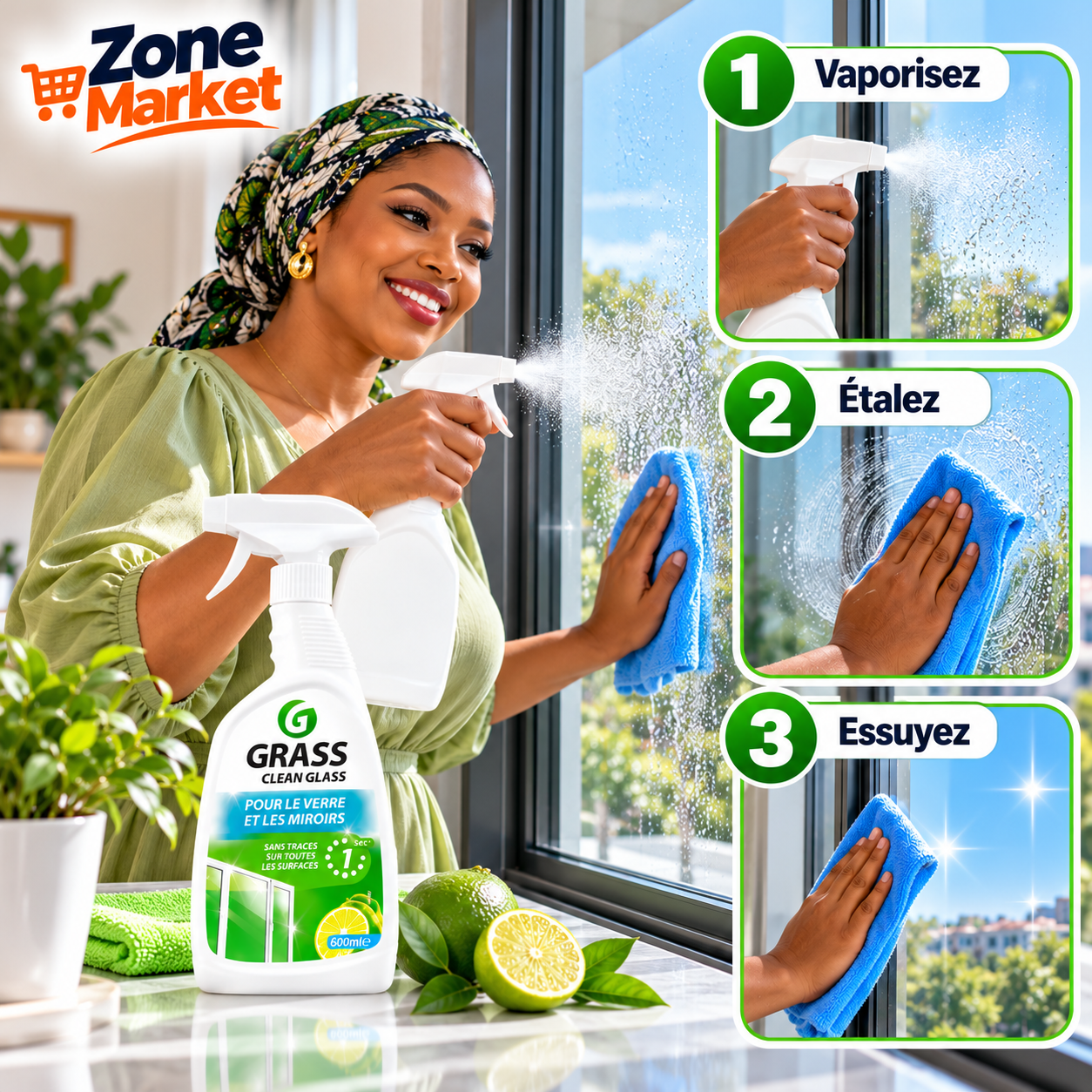 Le Spray Vitres et Miroirs qui ne laisse aucune trace