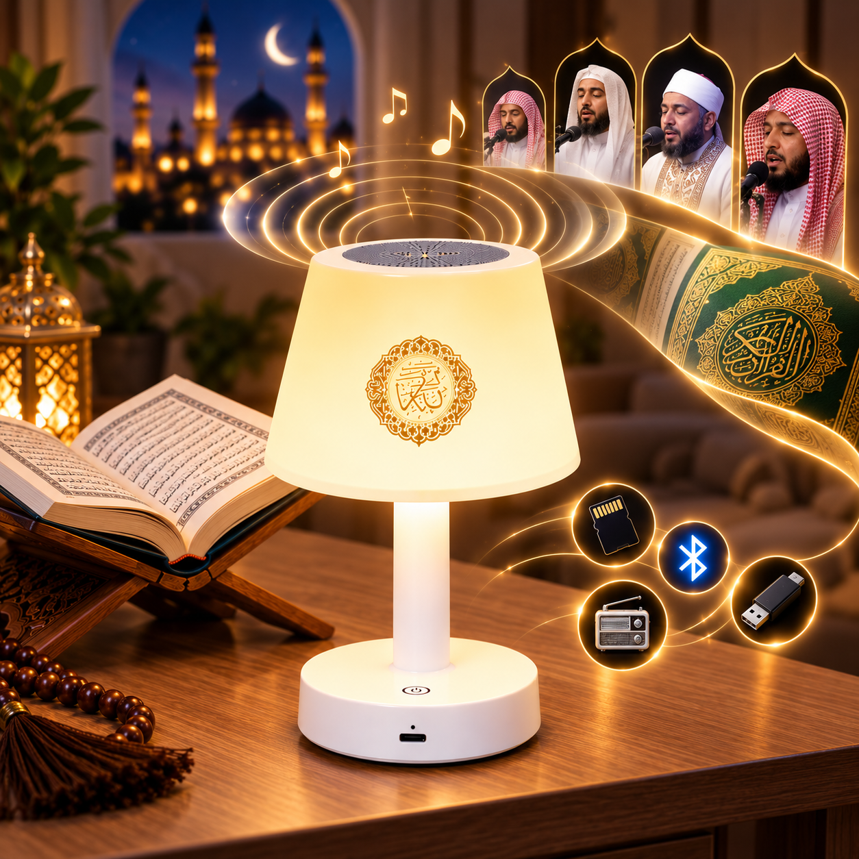 🌟 Lampe Veilleuse Coranique Tactile 3-en-1 (Premium Edition)