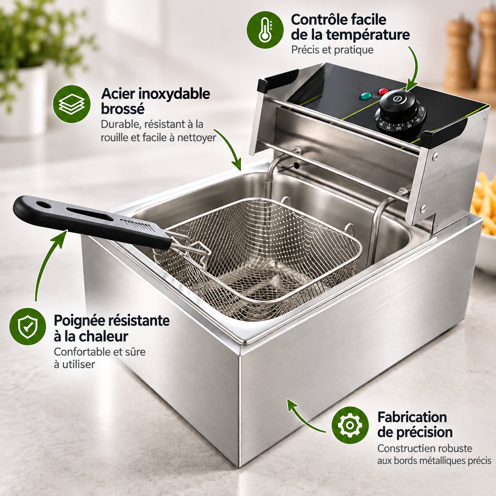 FRITEUSE ÉLECTRIQUE 6L : LE CROUSTILLANT QUI FAIT VENDRE !