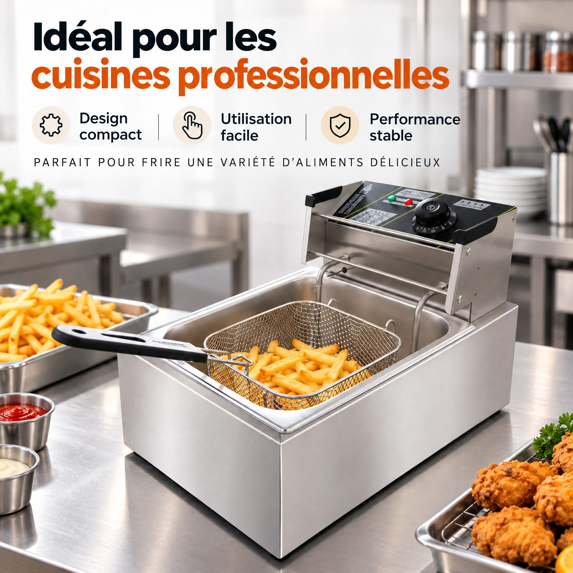 FRITEUSE ÉLECTRIQUE 6L : LE CROUSTILLANT QUI FAIT VENDRE !