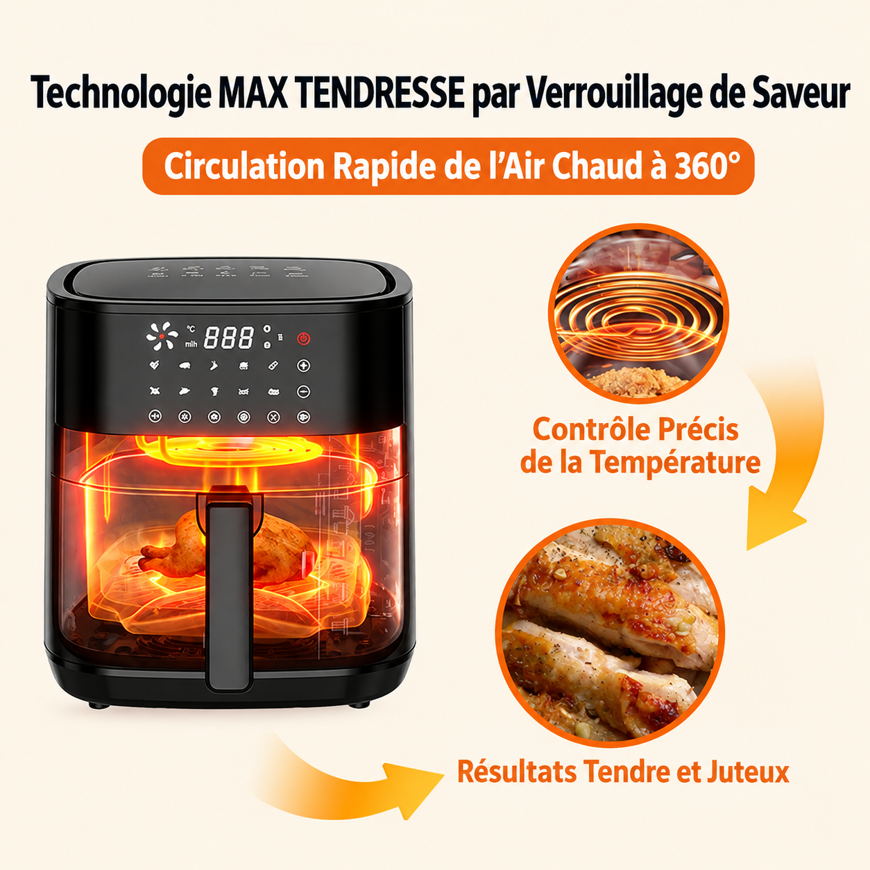 Friteuse Sans Huile SOKANY 5L – Cuisinez Malin, Sain et Économique