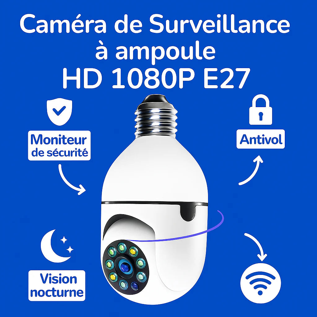 La caméra de surveillance intelligente rotative 360°